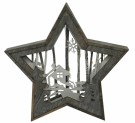 Stjerne med hytte, liten, Ledlys thumbnail