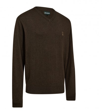 Harrington strikk med V-hals