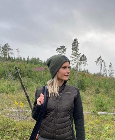 Moor Vattert Jakke med Strikkede Partier - Dame